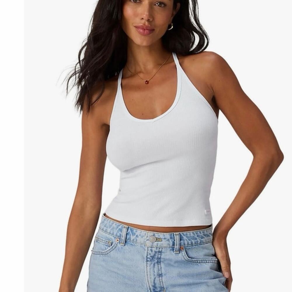 Fabletics modal rib v-neck tank medium NEW